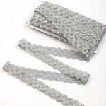 Тесьма отделочная 23 мм / 13.71 метров, TBY 904 цв.серебро