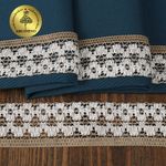 Кружево вязаное (тесьма) 41 мм / 10 метров, 60055 цв.201 лен с белым, Kruzhevo