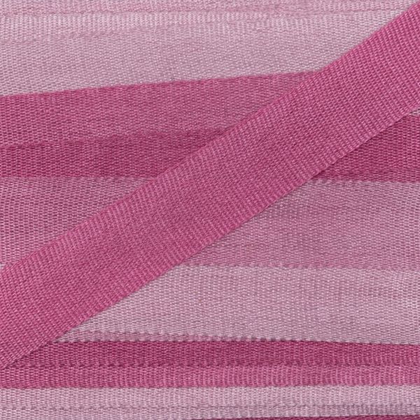 Лента (тесьма) шелковая 7.0 мм / 45.5±0.5 метров, M037 розовый/т.розовый, Gamma SRM-7