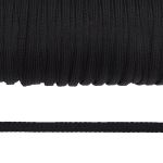 Шнур плетеный плоский ⌀7.0 мм / 50 метров, п/а, черный