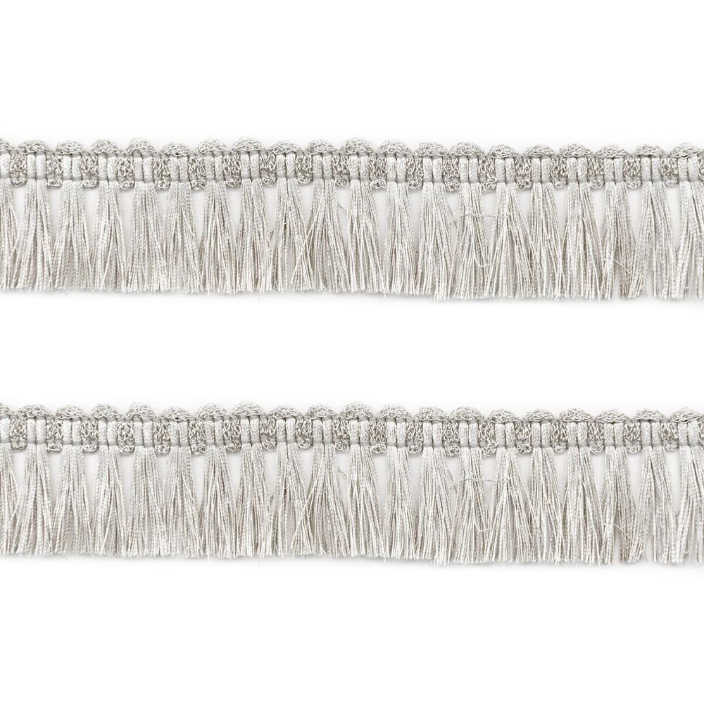 Бахрома отделочная 28.0 мм / 25 метров, металлизированная, цв.серебро 1123