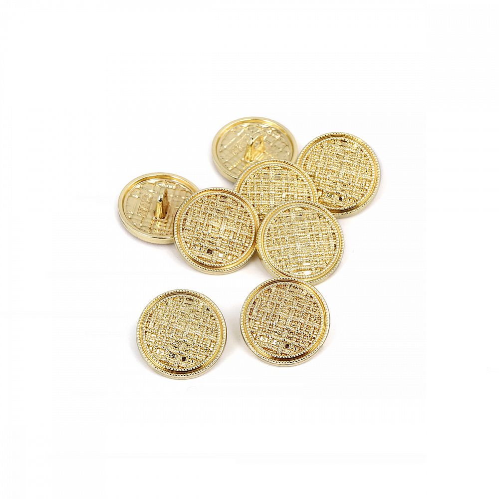 Пуговицы металлические на ножке 28L-18 мм, С-MP06 цв.золото, 10 шт