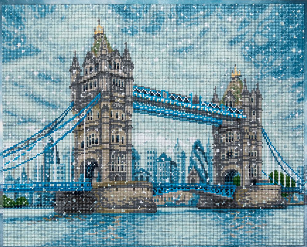 Алмазная (кристальная) мозаика Фрея ALPD-173, на подрамнике Тауэрский мост, 50х40 см