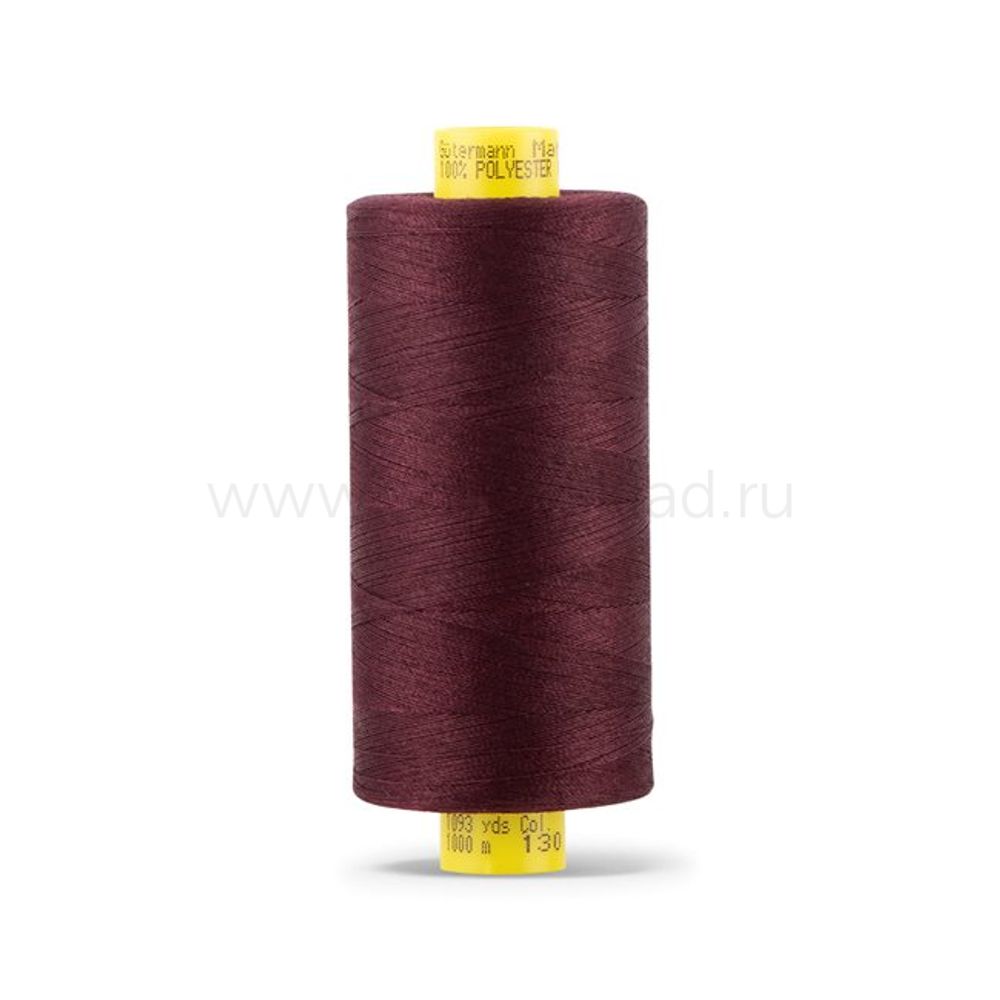 Нитка особо тонкая Gutermann Mara №150 (150/2), 1000 м, 713953, цв. 130 т.марсала, 1 катушка