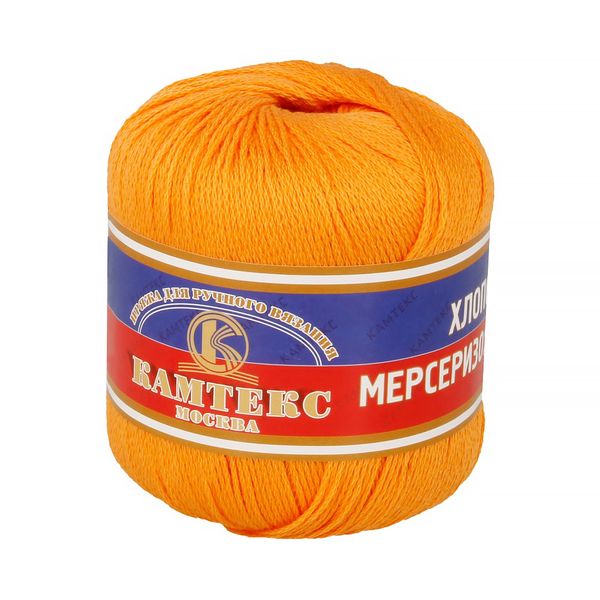 Пряжа Камтекс Хлопок мерсеризованный / уп.10 мот. по 50 г, 200 м, цв.035 оранж.