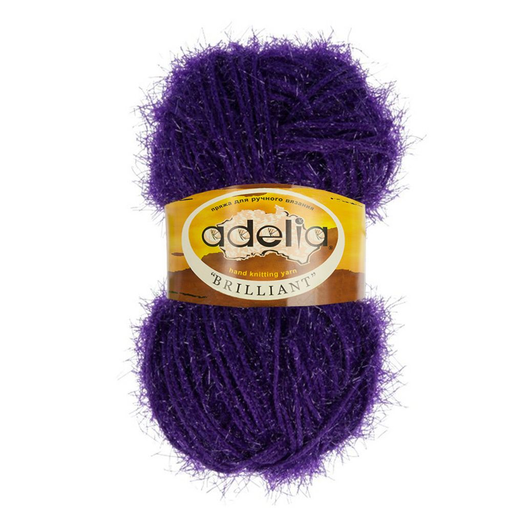 Пряжа Adelia Brilliant / уп.10 мот. по 50г, 90м, 13 т.фиолетовый