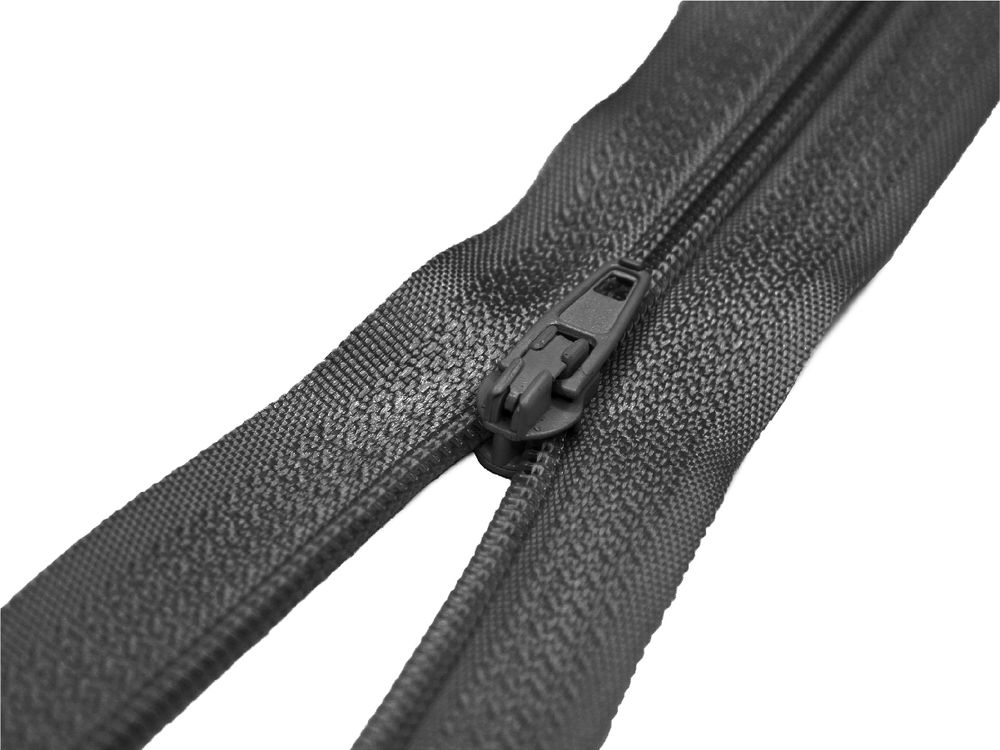 Молния спираль (витая) (цв.SBS) брючная Т3 (3 мм) 1 зам., н/раз., 20 см, автомат, S-306 серый, 100 шт