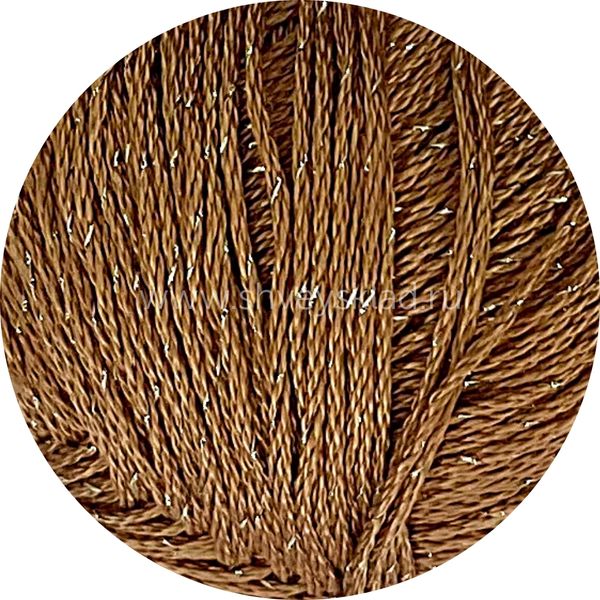 Пряжа Пехорка Блестящее лето / уп.5 мот. по 100 г, 380м, 416 светло-коричневый