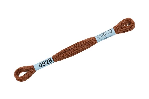 Мулине Gamma 100% хлопок, цв.0928 коричнев., 24 мотка по 8 метров