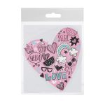 Термотрансфер, 1 шт, М-232 сердце 14х12.5 см, Gamma M №02