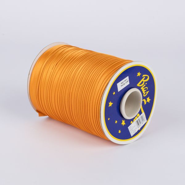 Косая бейка атласная 15 мм / 132±1 метра, В038 грязно-оранжевый, NGK-15P