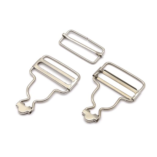 Застежка для комбинезона 40 мм, ушко 62х44 мм, 20 шт, никель