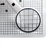 Лупа ручная 3.5х, диам. 90 мм, с подсветкой, 2 LED, цв. белый