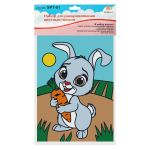 Набор для раскрашивания цветным песком №35 Кролик, 16.5х23 см, Hobbius SPT-01