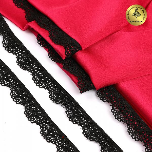 Кружево эластичное (стрейч) 15 мм, TBY.8031, 02 черный, 700м, Kruzhevo