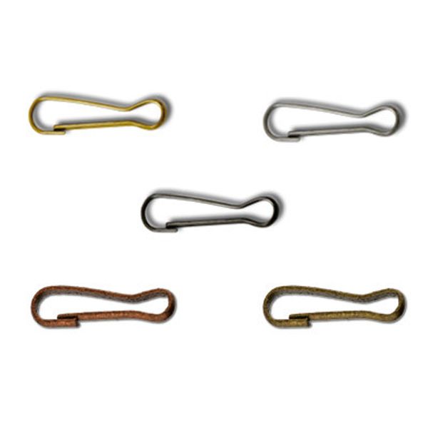 Замок для бус карабин 12 мм, 50±2 шт, №01 под золото, Zlatka, DC-021