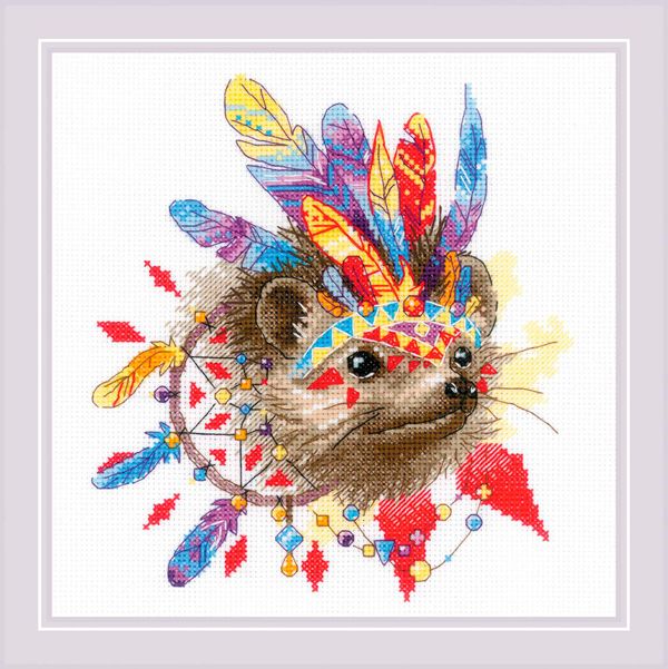 Набор для вышивания нитками Риолис, Колючее племя, 20х20 см