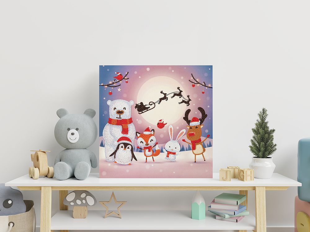 Алмазная (кристальная) мозаика Фрея ALBP-321, постер Лесные друзья, 30х30 см