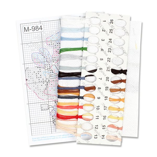 Набор для вышивания нитками МП Студия, Первый блин 10х12см