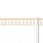 Бахрома отделочная 45.0 мм / 10 метров, с кистями, 122 крем, Gamma 444