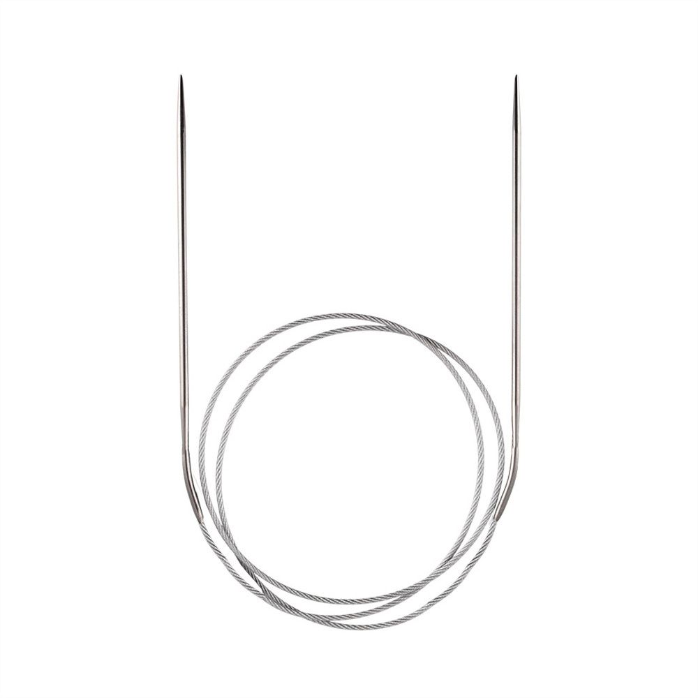 Спицы круговые металл ⌀2,5 мм, 80 см, с металлической леской, Gamma MKG