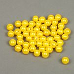 Бусины пластик (перламутр) ⌀12 мм, цв.A08 лимон, уп.500г (530 шт), Magic4Hobby