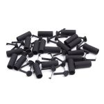 Наконечник для шнура металл 20,7х7 мм, металл, черная резина, 6660-0073, 20 шт