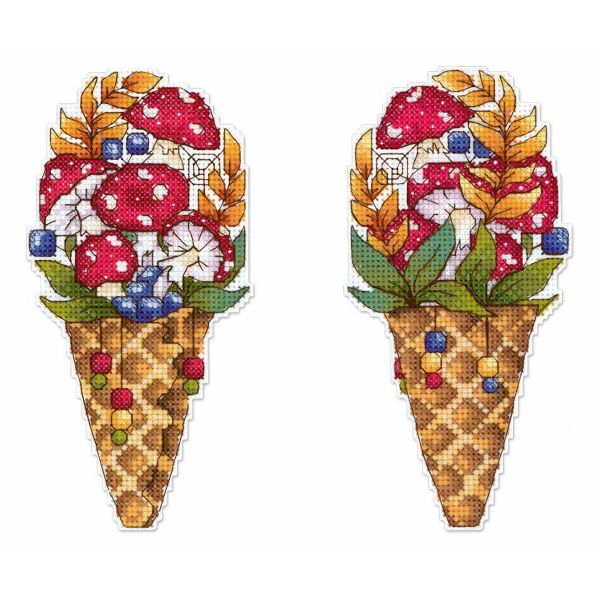 Набор для вышивания нитками МП Студия Р-1152, на пластиковой канве Вкус осени 17х8 см