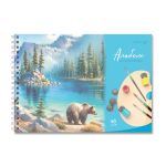 Альбом для рисования с пластик. обложкой 180 мкм, цветной титул лист 100 г/м², A4 29х20.5 см, 40 л. на гребне 5 шт, 01542 Волшебные моменты, Светоч А207