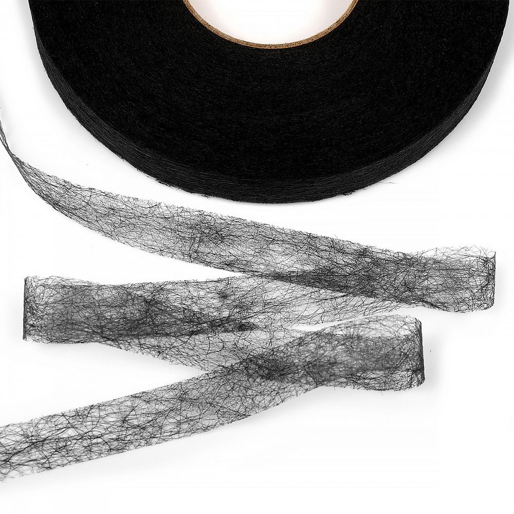 Паутинка клеевая 10 мм / 25 рол. по 100 м, черный 23 г/м², Ideal