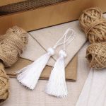 Кисти шторные 70.0 мм, вискоза, цв.001 белый, 5 шт