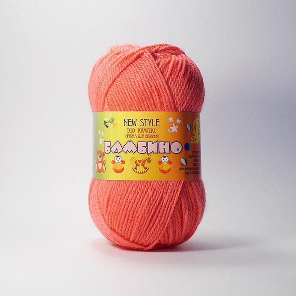 Пряжа Камтекс Бамбино / уп.10 мот. по 50 г, 150 м, цв.116 неон