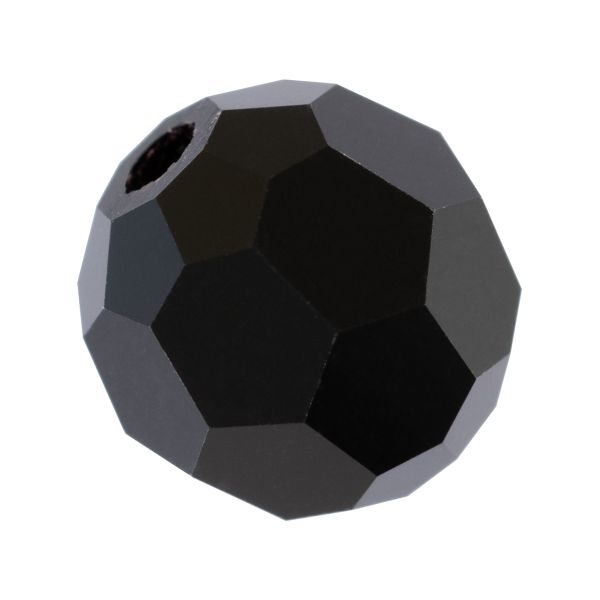 Бусины стекло ⌀6 мм, 12 шт, черный/jet, Preciosa 451-19-602