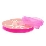 Лента капроновая (органза) _6.0 мм, 1014 яр.розовый, уп. 27,4 м