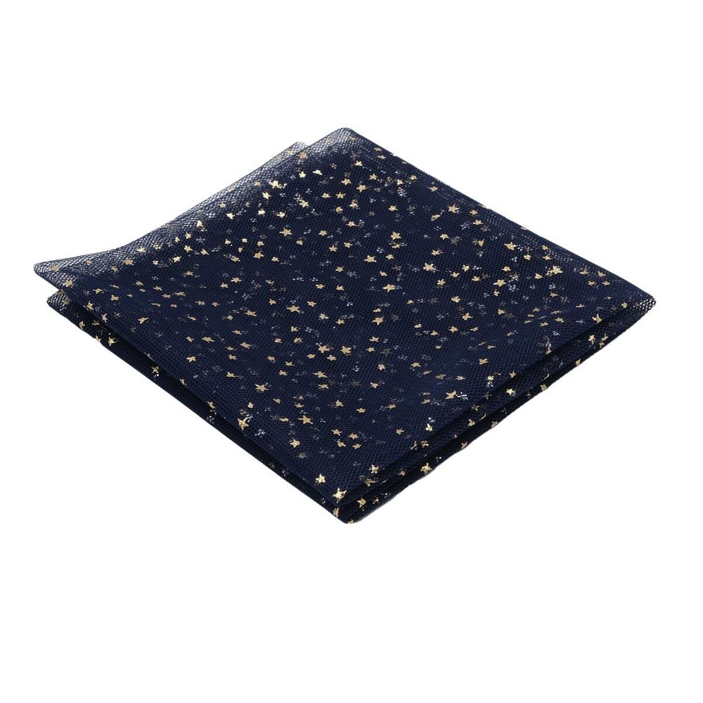 Фатин со звездочками 50х50см (кобальтовый), AR1371