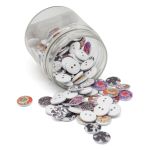 Украшения декоративные пуговицы деревянные Орнаменты №4, 15 мм, 100 шт