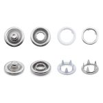 Кнопка рубашечная (джерси) открытая ⌀7.8 мм, ≈1440 шт, МЕТАЛЛ, эмаль, цв.101 белый матовый, NEW STAR