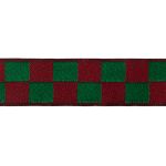 Лента (тесьма) жаккардовая 25.0 мм / 10±0.5 метров, зеленый/красный, Gamma TRJ-112Y