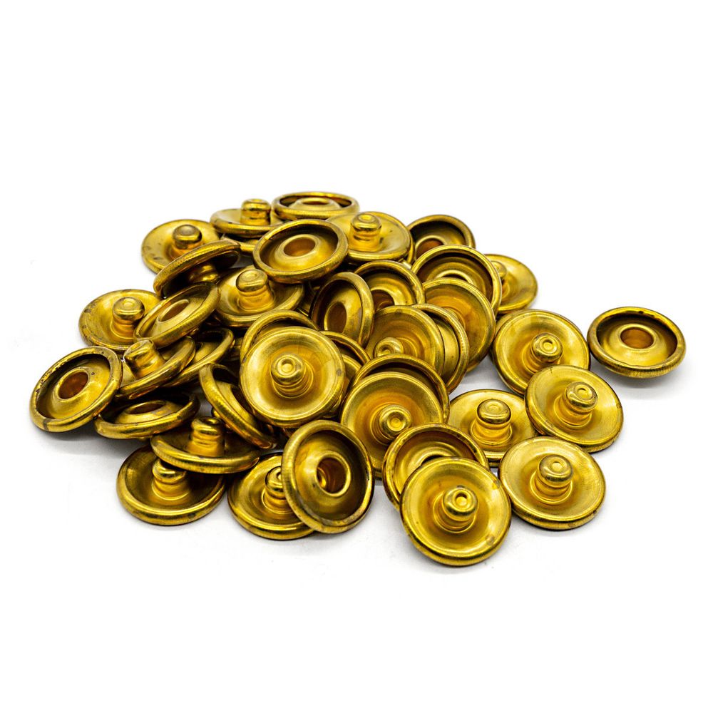 Кнопка клямерная ⌀28.0 мм, золото, (1 часть к S090660), (ЧАСТЬ C), 50 шт, S090659, BIG