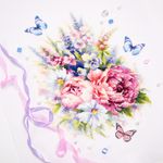 Набор для вышивания нитками Чудесная игла, Цветочный вальс, 19х26 см