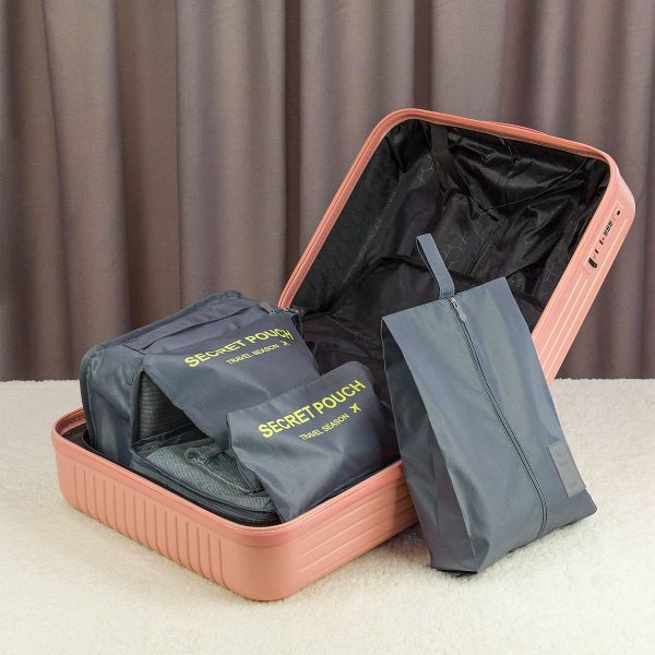 Органайзер дорожный для чемодана 7 предметов (серый)