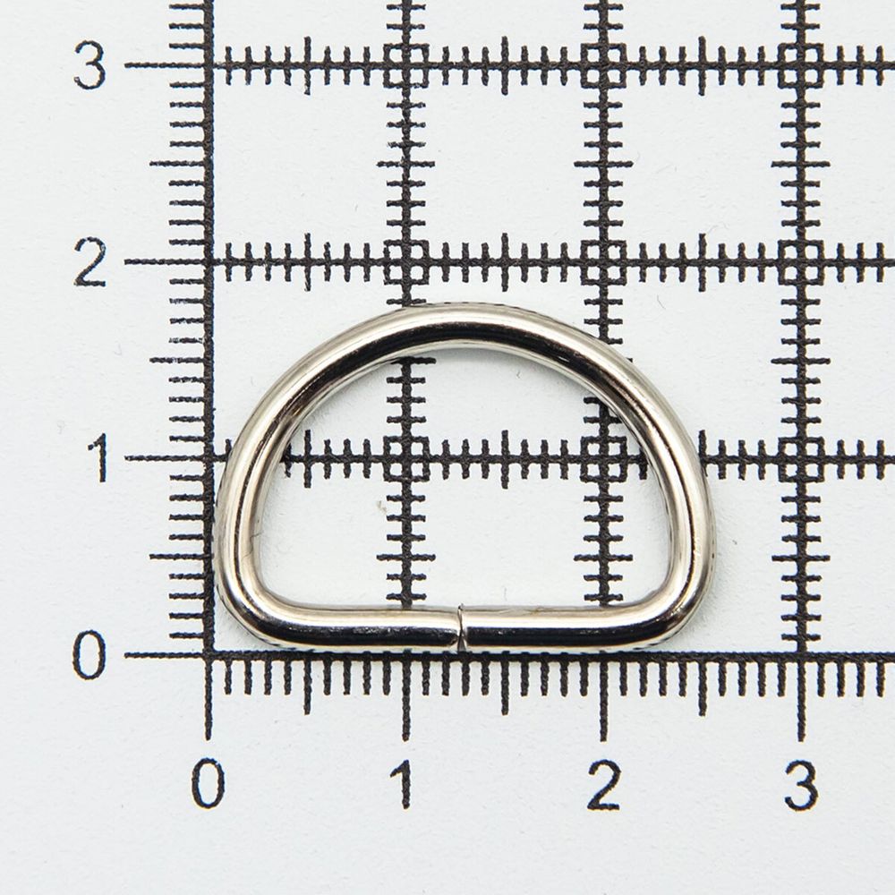 Полукольцо сварное металл внутр. 20 мм (внешн. 25х18 мм, ⌀2.5 мм), 100 шт, никель, 816B-113