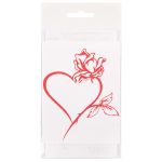 Термотрансфер №04, 1 шт, M-413 Сердце с розой 9х11 см, Gamma