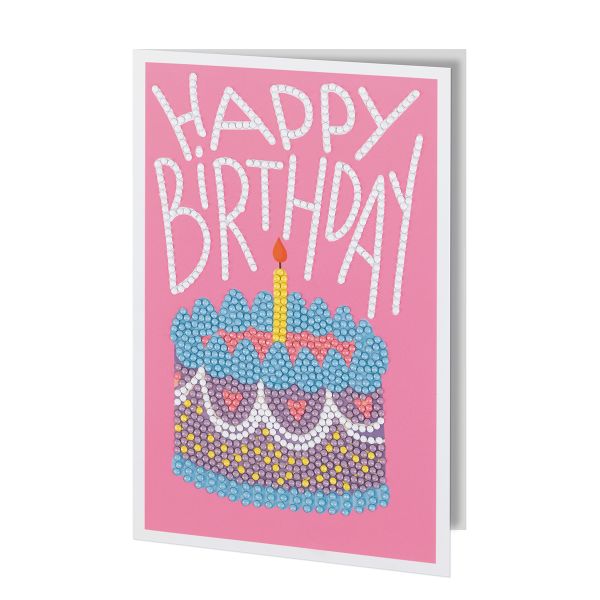 Кристальная (алмазная) мозаика Фрея ALVO-521, открытка, Happy birthday, 13.5х20 см