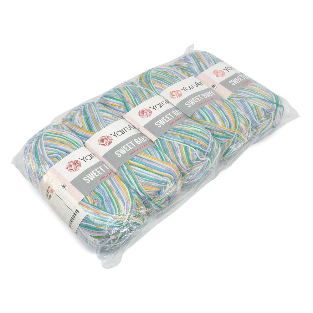 Пряжа YarnArt (ЯрнАрт) Sweet Baby / уп.5 мот. по 100 г, 300м, 913
