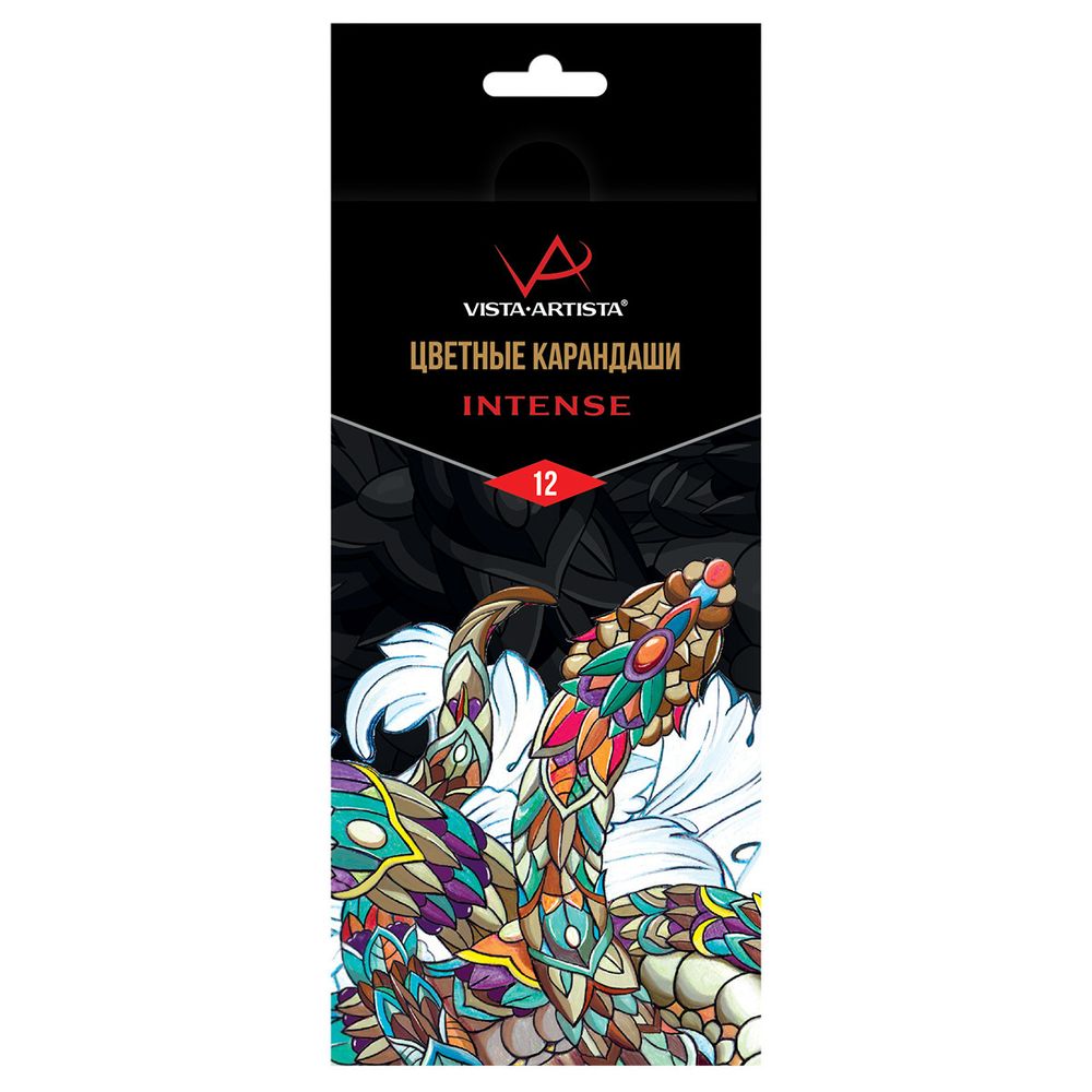 Набор цветных карандашей заточенный 8х12 цв, Vista-Artista INTENSE VICP-12