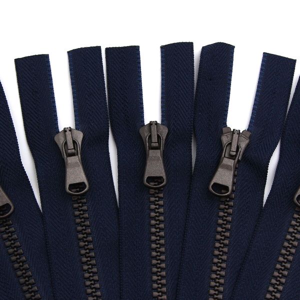 Молния трактор Arta Т6 (6 мм) 1 зам., разъем., 60 см, Noir, цв. 044 т.синий / 1000 брунит, уп.5 шт