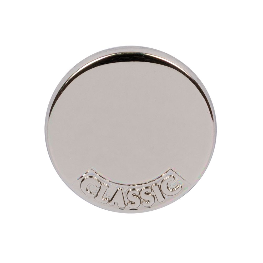 Кнопка Альфа (S-образная) ⌀20.0 мм, 36 шт, металл, нерж., 04 никель, MIKRON JK 001