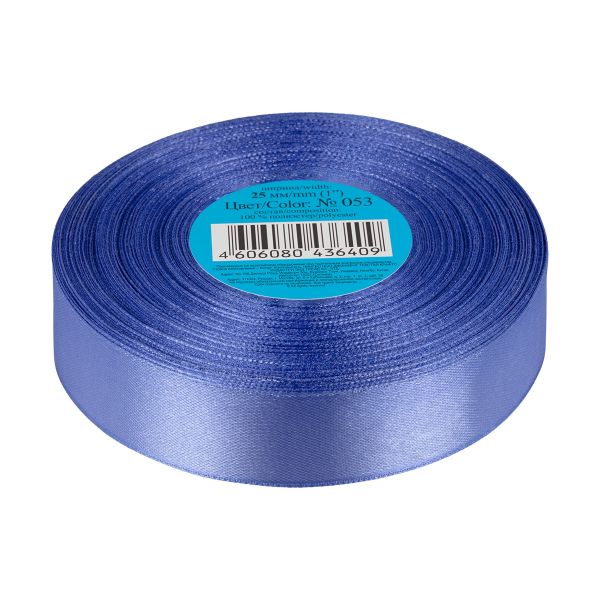 Лента атласная 1-сторонняя 25.0 мм / 33±2 метра, 053 серо-сиреневый, Gamma