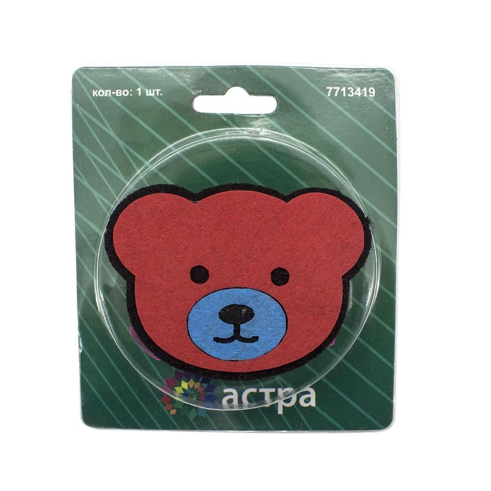 Клипсы для штор магнитные из фетра для штор "мишка", Астра, C815/C833